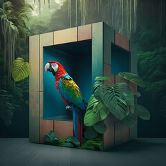 Macaw - Exotic Parrot Generative AI