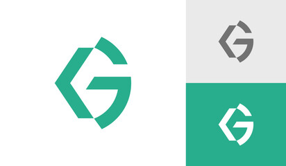 Letter G initial modern monogram logo design vector