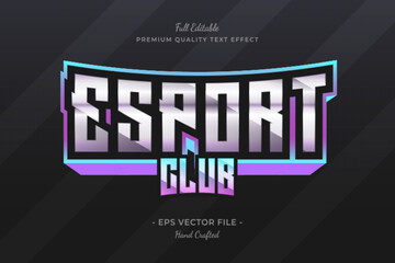 Esport Club Gradient editable premium text effect font style
