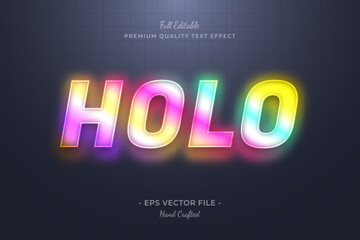 Holographic Gradient Editable Premium Text Effect Font Style