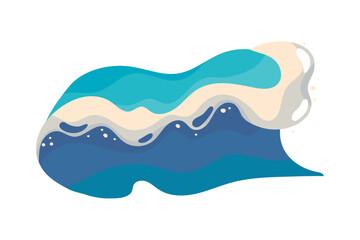 wave on white background