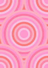 The background image is in pink tones, using shapes to arrange. Composition with gradation used for graphics