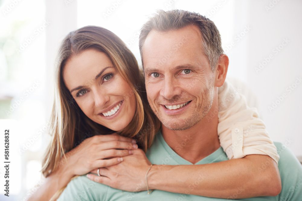 Canvas Prints Spending some quality time together. Cropped portrait of a happily married couple at home.