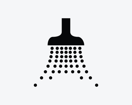 recommend clip art: Showerhead Icon Shower Water Spray Rinse Water Rain Faucet Black White Silhouette Sign Symbol Icon Vector Graphic Clipart Illustration Artwork Pictogram
