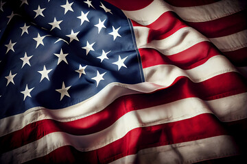 American Flag, Memorial Day, Veterans Day illustration, holiday, generative ai