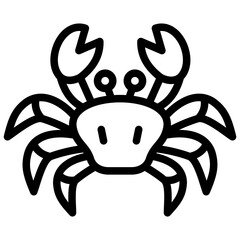 crab ilustration design with outline