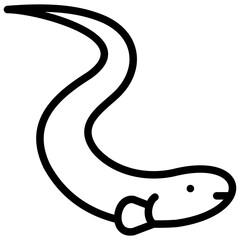 Fototapeta premium eel ilustration design with outline
