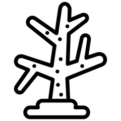 coral ilustration design with outline