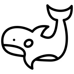 orca ilustration design with outline