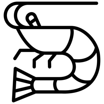 recommend clip art: shrimp ilustration design with outline