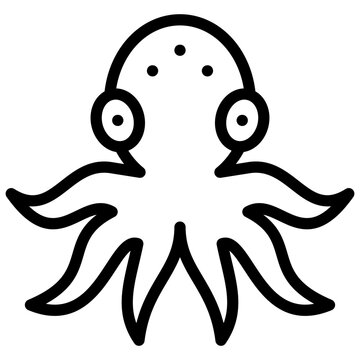 recommend clip art: octopus ilustration design with outline