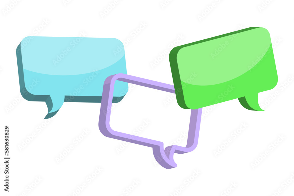 Poster multi-colored message. dialog, chat speech bubble. empty speech bubble. vector illustration.