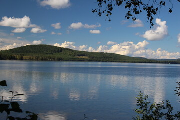 lake and mountains