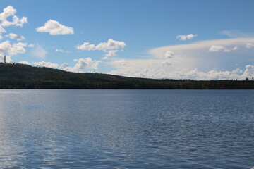 clouds over the lake