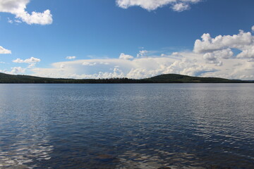 lake and clouds