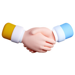 3D Illustration of Hand Shake Gesture, concept of Marketing , Business and UI