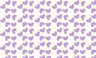 Seamless pattern love shape purple background
