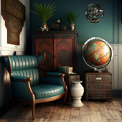 luxury living room Generative AI