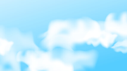 Abstract blue background with white cloud