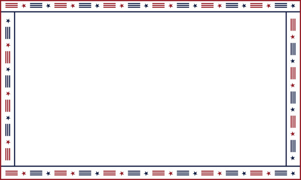 American patriotic border frame. Vector frame