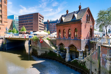 Fleetschlösschen in the Speicherstadt in Hamburg, Germany