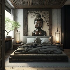 statue of buddha Generative AI