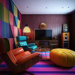 modern living room Generative AI