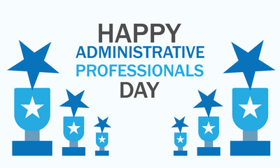 Administrative Professionals Day. Template for background, banner, card, poster  - obrazy, fototapety, plakaty