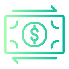 money transaction gradient icon