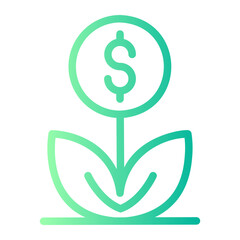 plant gradient icon