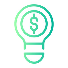 bulb dollar gradient icon