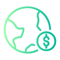 global economy gradient icon