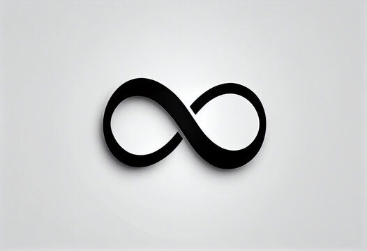 Illustration of an infinity symbol. Generative AI.