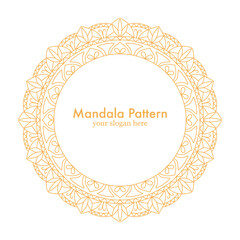 Geometric mandala circle frame 