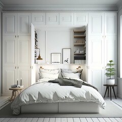 interior of a bedroom Generative AI
