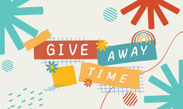 Give away time themed summer holiday banner