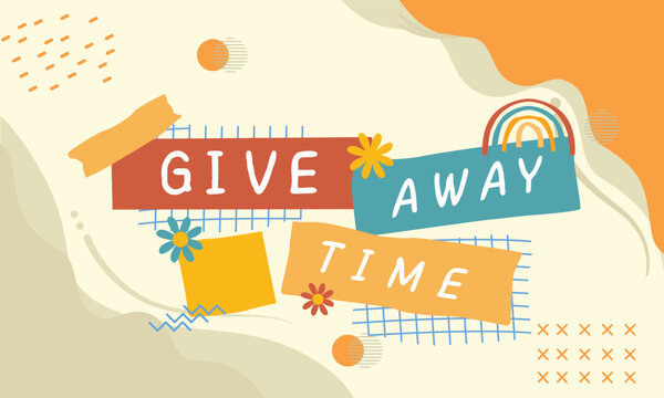 Give away time themed summer holiday banner