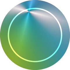 Holographic Metallic Circle Label