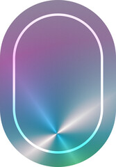 Holographic Metallic Rounded Label