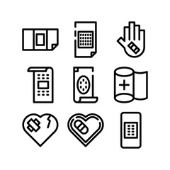 bandage icon or logo isolated sign symbol vector illustration - high quality black style vector icons
