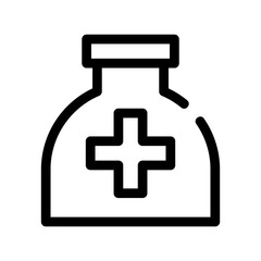 bottle medicine icon or logo isolated sign symbol vector illustration - high quality black style vector icons
