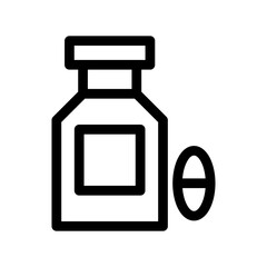 bottle medicine icon or logo isolated sign symbol vector illustration - high quality black style vector icons
