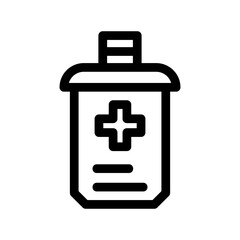 bottle medicine icon or logo isolated sign symbol vector illustration - high quality black style vector icons
