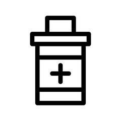 bottle medicine icon or logo isolated sign symbol vector illustration - high quality black style vector icons
