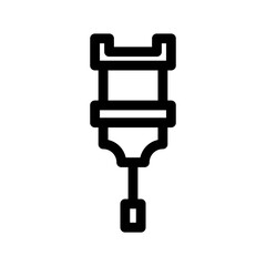 crutch icon or logo isolated sign symbol vector illustration - high quality black style vector icons
