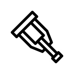 crutch icon or logo isolated sign symbol vector illustration - high quality black style vector icons
