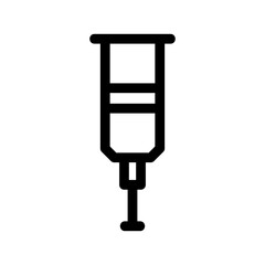 crutch icon or logo isolated sign symbol vector illustration - high quality black style vector icons
