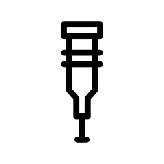 crutch icon or logo isolated sign symbol vector illustration - high quality black style vector icons
