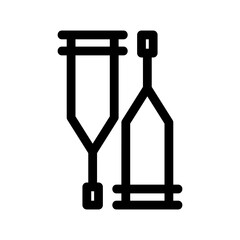 crutch icon or logo isolated sign symbol vector illustration - high quality black style vector icons
