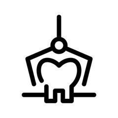 Obraz premium extraction tooth icon or logo isolated sign symbol vector illustration - high quality black style vector icons 